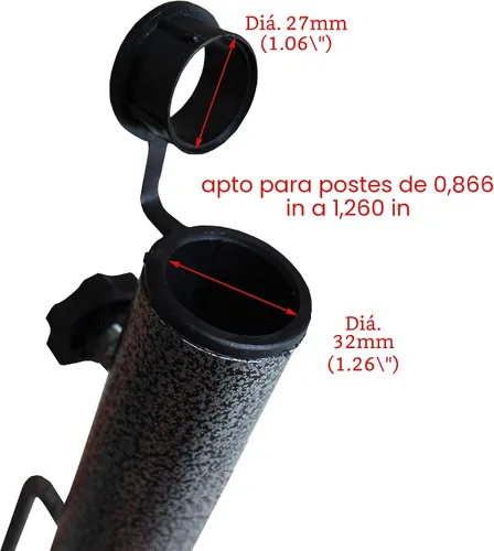 Vista 4 de AMMSUN Adjustable Portable Umbrella Base, Upgraded Heavy Duty Metal Holder-Stand-Sand Grass Auger,for Flag, Umbrella, Fishing Rod, Outdoor Park
