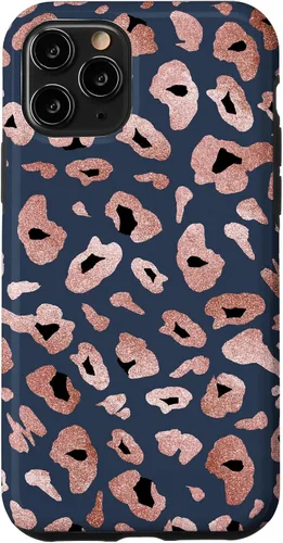 Vista 29 de Rose Leopard Print Blue Cheetah Jaguar Pattern Case for iPhone 17
