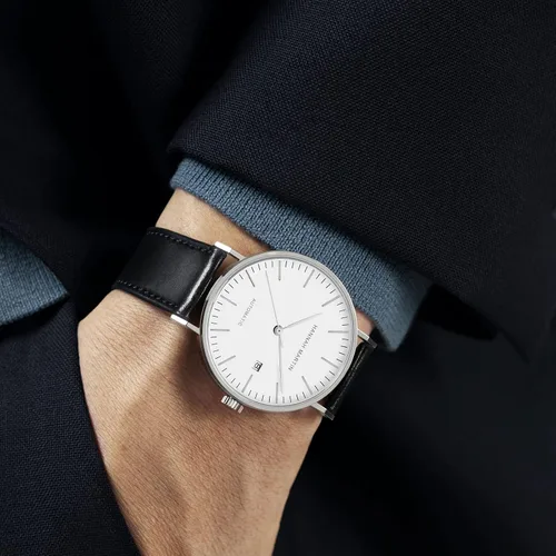 Vista 7 de Hannah Martin 1801 - Reloj mecánico de acero inoxidable para hombre