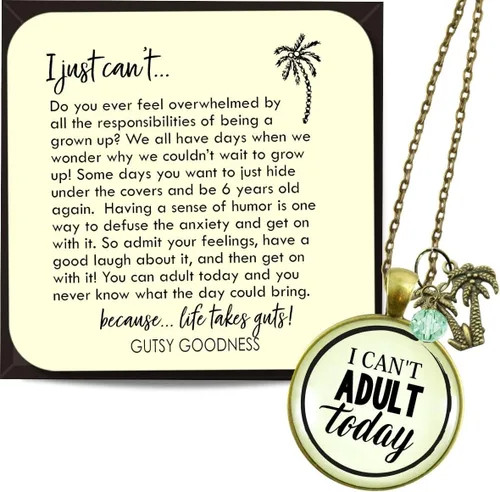 Vista 10 de Gutsy Goodness Collar de adopción Sentimental Joyería hecha a mano Mensaje Regalo Colgantes
