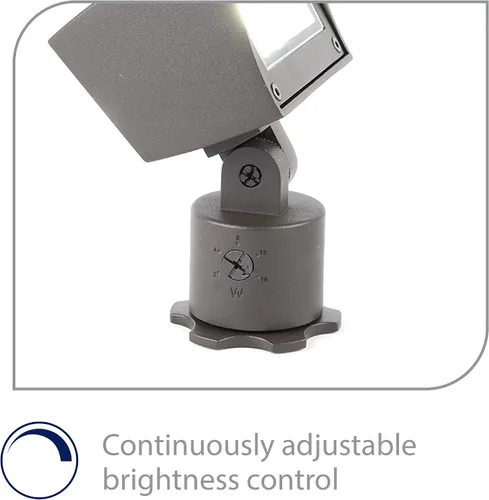 Vista 4 de WAC Iluminación de paisaje, luz de lavado de pared LED 12V con control de brillo integral 2700K cálido LED incorporado en bronce