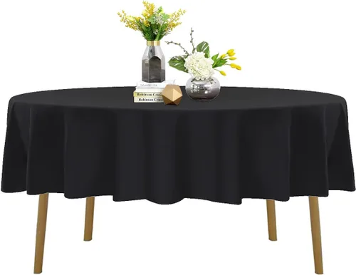 Vista 116 de Mantel de poliéster lavable de 132 pulgadas, resistente a las manchas y a las arrugas, mantel decorativo para mesa de comedor, fiestas de bufé