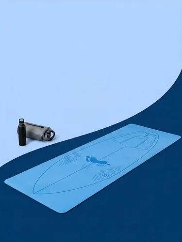 Vista 5 de Esterilla de entrenamiento profesional para postura de surf y pop-up – Esterilla de yoga de surf para práctica de postura de surf, posicionamiento