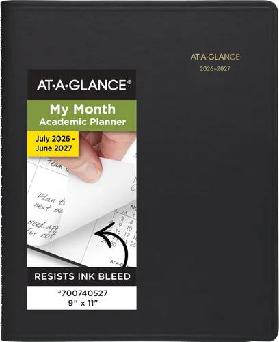 Vista 8 de AT-A-GLANCE Planificador 2026-2027 - Calendario académico mensual de 18 meses de julio a diciembre, 7 x 8-3/4 pulgadas, negro (7012705)