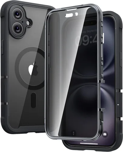 Vista 119 de Carcasa Diaclara diseñada para iPhone 12/12 Pro, carcasa completa resistente con protector de pantalla táctil y antiarañazos integrado, carcasa Azul