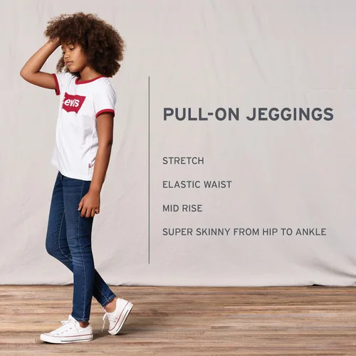 Vista 6 de Levi's Baby Girls' Skinny Fit Pull on Jeggings