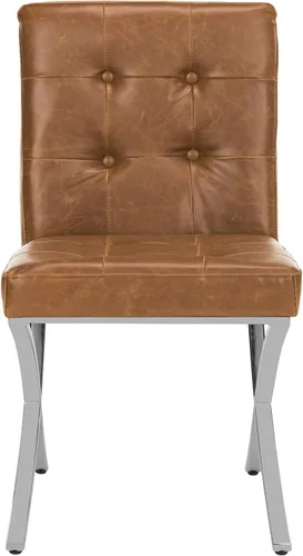 Vista 12 de Safavieh Home Walsh - Silla auxiliar de piel sintética negra y cromada