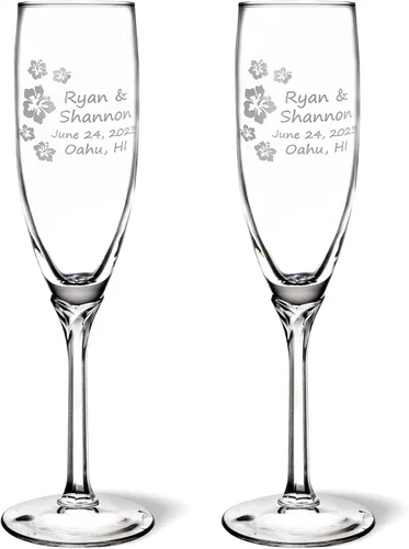Vista 12 de Copas de champán personalizadas para boda, copas de brindis de aniversario, copas de boda, señor y señora, regalo de boda, copas de champán