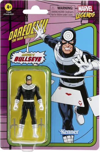Vista 3 de Hasbro Marvel Legends 3.75 pulgadas Retro 375 Collection Bullseye figura de acción de juguete