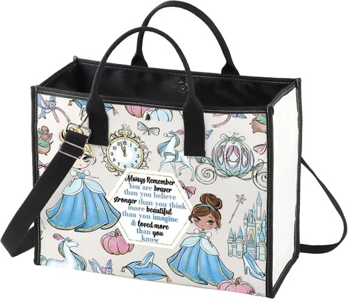 Vista 10 de WZMPA Magical Princess - Bolsa de cosméticos de Scullery Maid para fanáticos, regalo You Are Braver Stronger Beautiful Than You Know, bolsa