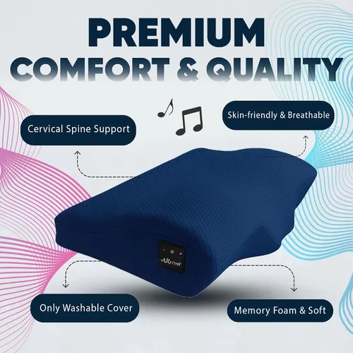 Vista 8 de Almohada cervical de espuma viscoelástica con forma de mariposa para soporte de cuello, almohada ortopédica cervical con contorno de cuello, diseño