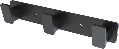 Vista 10 de Perchero de pared para abrigos y sombreros, ganchos de pared resistentes, gancho de metal para abrigos, toallas, sombreros, toallas, llaves y Negro