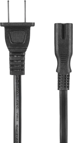 Vista 4 de Cable de alimentación de CA para TCL Roku Sharp Insignia Hisense Smart LED LCD HD TV Cable de alimentación de 2 clavijas