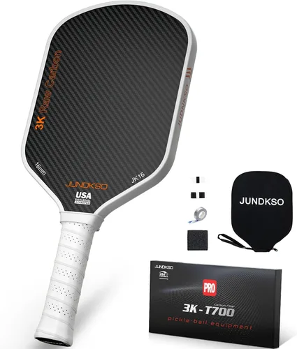 Vista 10 de Paletas profesionales de pickleball - T700 Raqueta de pepinillo de fibra de carbono - Superficie esmerilada de carbono crudo 3K para mejorar el giro