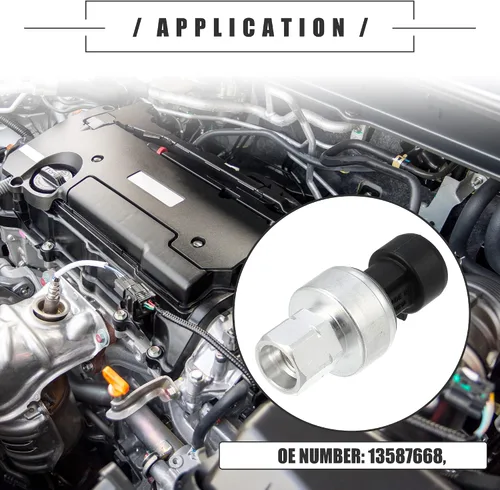 Vista 3 de Motoforti Sensor de presión del refrigerador de aire acondicionado, para Chevrolet Traverse LS LT LTZ 3.6L V6 - Gas 2009-2016, metal, 13587668, tono