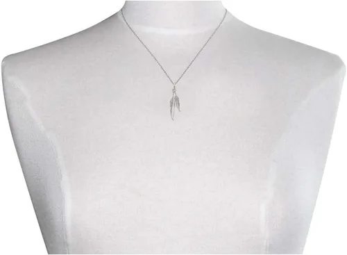 Vista 2 de Les Poulettes Jewels - Collar de plata de ley con dos plumas