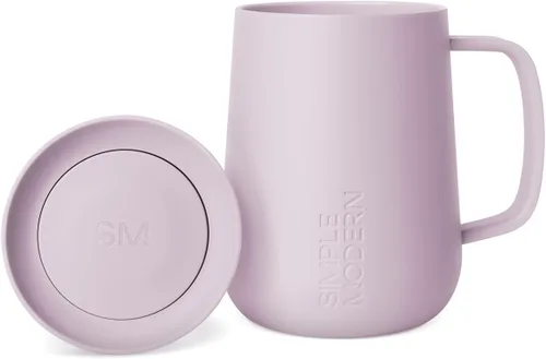 Vista 12 de Simple Modern - Taza Voyager Signature Vaso de viaje para café con tapa de 360° y asa Vaso de café helado con revestimiento de cerámica, acero