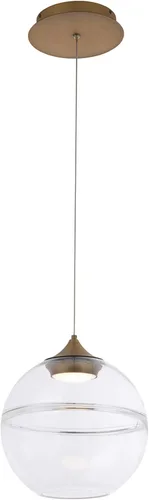 Vista 6 de WAC Lighting dweLED, Bistro LED 4 lámparas de araña 3000K en latón envejecido