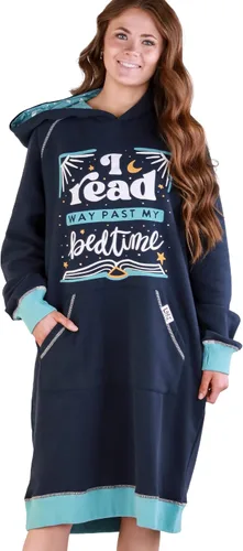 Vista 64 de Lazy One Sudadera con capucha de gran tamaño, ropa de dormir cómoda, vestido de suéter para mujer