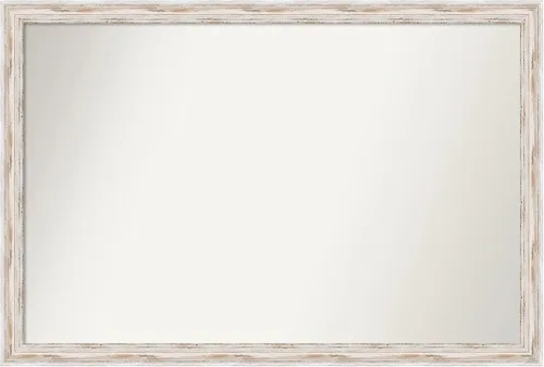 Vista 234 de Amanti Art Espejo personalizado, espejo de baño estrecho Alexandria White Wash, espejo de pared o espejo de tocador de baño sobre el fregadero