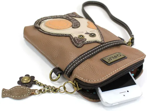 Vista 7 de Chala - Bolsa cruzada de piel sintética multicolor con correa ajustable para teléfono celular