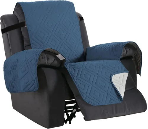 Vista 42 de H.VERSAILTEX Funda reversible para silla, protector de muebles antideslizante, resistente al agua, con correas elásticas de 2 pulgadas