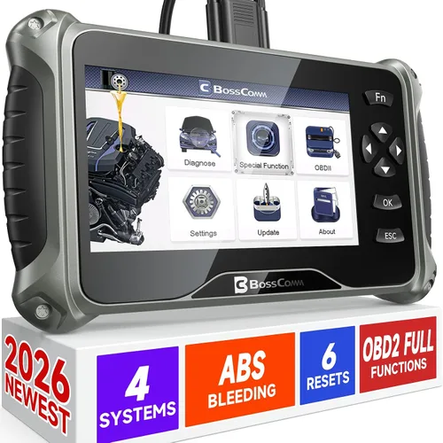 Vista 11 de Escáner OBD2 BOSSCOMM eTouch770 para todos los sistemas, purga de ABS SAS Acelerador Aceite BMS EPB 6 restablecimientos, lector de códigos