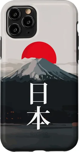 Vista 27 de Funda para iPhone 16 Mt Fuji (Fujisan), Sun y Kanji japonés