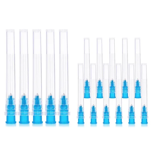 Vista 10 de Aguja de calibre 20 de 1.5 pulgadas con tapa Luer Lock dispensadora accesorios, paquete de 100