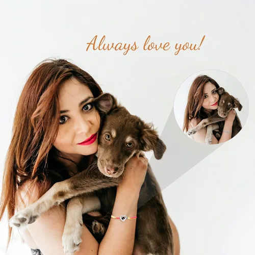 Vista 6 de JINLIN Pulseras de proyección personalizadas, pulseras de fotos personalizadas para mujeres y hombres, pulsera con texto en inglés "I Love You