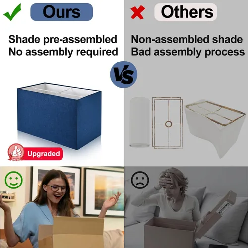 Vista 4 de Lynnoland 2 lámparas de mesa de 21 pulgadas con salidas USB A+C y CA, control táctil, regulable en 3 direcciones, para dormitorio, sala, oficina