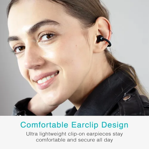 Vista 2 de MEE audio Pebbles Air Open Ear True Wireless - Auriculares Bluetooth 5.3 ligeros con micrófono y reducción de ruido de llamadas para gimnasio