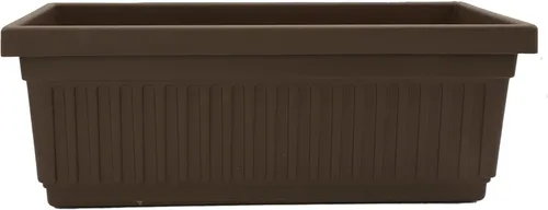 Vista 13 de The HC Companies Macetero veneciano de 18 pulgadas con tapón de drenaje, macetas de plástico ligero resistente a los rayos UV para interiores y Negro