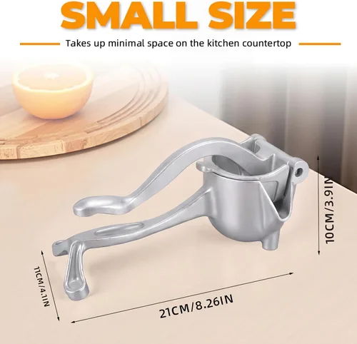 Vista 2 de Exprimidor, Extractor de Jugo de Fruta Fresca de Aleación de Aluminio, Exprimidor de Jugo Manual de Mano, exprimidor manual, Fácil de Limpiar