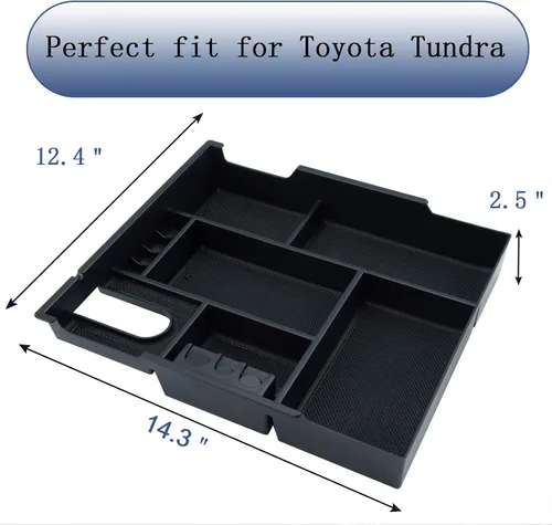 Vista 6 de JKCOVER - Bandeja organizadora para consola central, compatible con Tundra