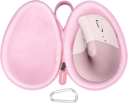 Vista 8 de Aproca Funda compatible con Logitech Lift Vertical / MX Vertical Wireless Mouse, bolsa de almacenamiento portátil para accesorios, color negro