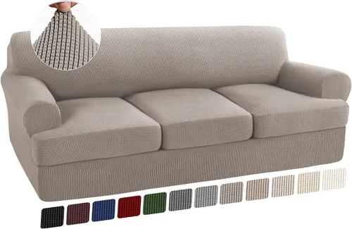 Vista 33 de Turquoize Funda para sillón con cojín en forma de T para sala de estar, funda elástica para sofá, funda suave para sillón, fundas de muebles
