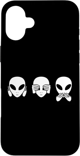 Vista 23 de Alien See Hear Speak No Evil Funny Extraterrestrial Space Case for iPhone 17