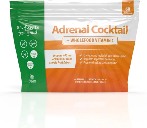 Vista 10 de Jigsaw Health Cóctel suprarrenal con vitamina C de alimentos integrales, 60 porciones
