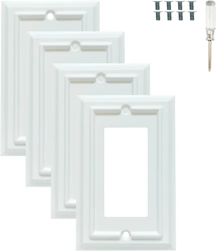 Vista 7 de Placas de pared, cubiertas de toma dúplex, placas de interruptor de luz de palanca, cubierta de interruptor de luz decorativa, placa de pared
