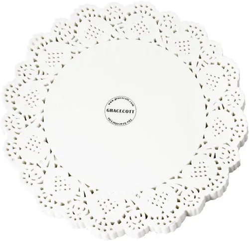 Vista 8 de 100 manteles individuales rectangulares de papel de encaje blanco para mesas, pasteles, hornear, decoración de bodas (6.3 x 9 pulgadas)