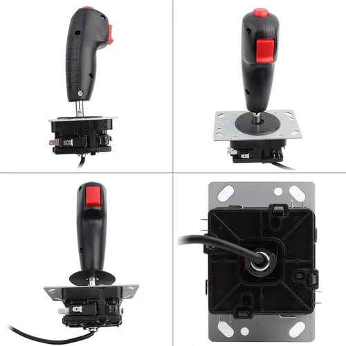 Vista 5 de TOPINCN Arcade Joystick, 8 Way Flight Joystick with Trigger & Top Fire Button, 8 Way Game Controller Kit Computer Game Simulation Flight Joystick