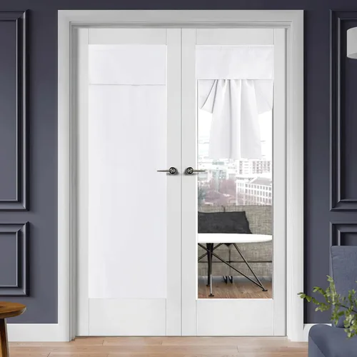 Vista 22 de RYB HOME Cortinas de oscurecimiento de habitación para puerta francesa, cortinas de ventana para puertas de vidrio, aislamiento térmico, cortina