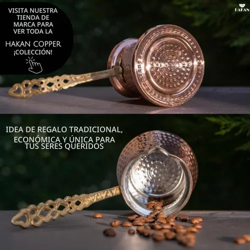 Vista 8 de Cafetera turca Hakan Hervidor de agua para estufa, cafetera, calentador de mantequilla, chocolate y leche Calentamiento uniforme y rápido