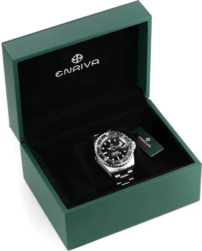 Vista 7 de ENRIVA - Reloj automático de buceo profesional para hombre, para buceo, con bisel de cerámica, con viento automático, para hombre