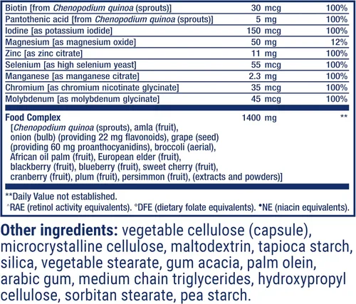Vista 5 de Life Extension Multivitamínico de alimentos integrales, vitamina D3 derivada de plantas, A, B, C y E, además de minerales, extractos de plantas
