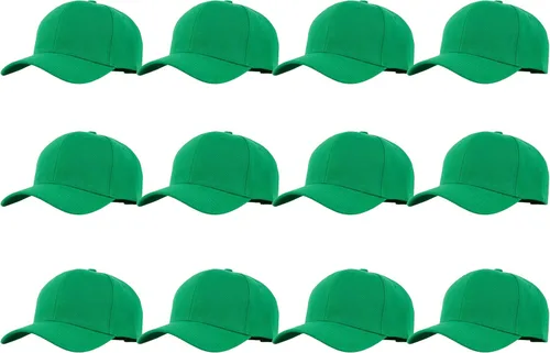 Vista 83 de Gorras de béisbol con correa trasera ajustable, lisas, negras, 12