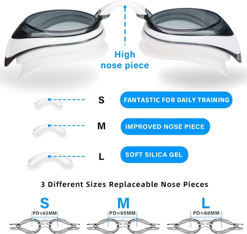 Vista 2 de Seago Swim Goggles Shortsighted Swimming Goggles Anti Fog UV Protection Fit for Adult Men Women Youth