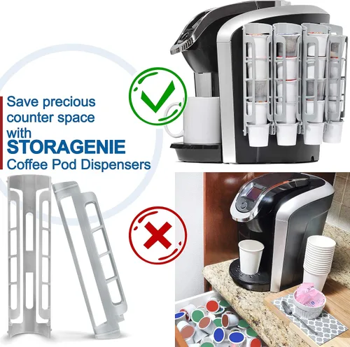 Vista 9 de STORAGENIE Soporte para cápsulas de café Keurig K-Cup, almacenamiento lateral de tazas K, organizador de cápsulas de café, perfecto para mostradores