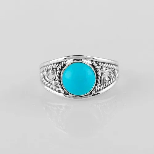 Vista 2 de Anillos de plata de ley 925 con piedras preciosas para mujeres y niñas